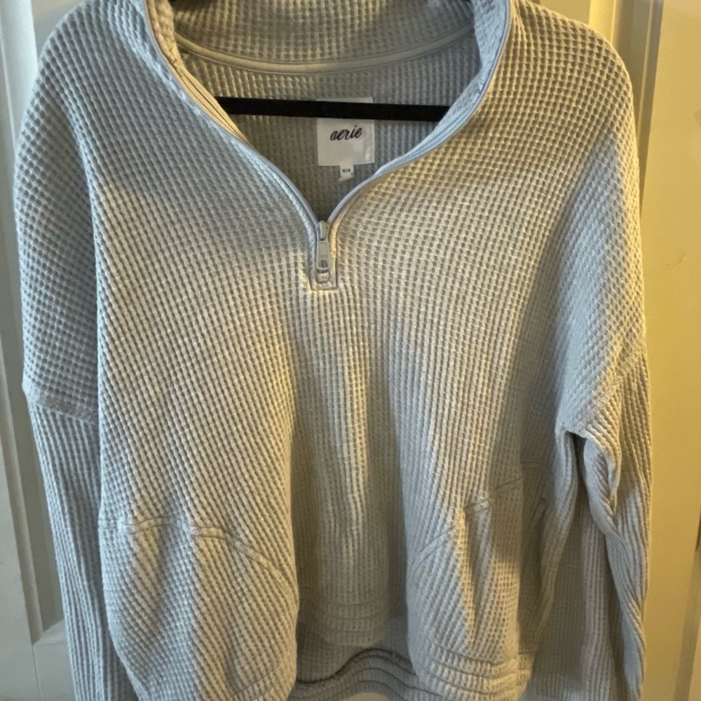 Aerie waffle halfzip (could be a set with the pants listed on my poshmark)